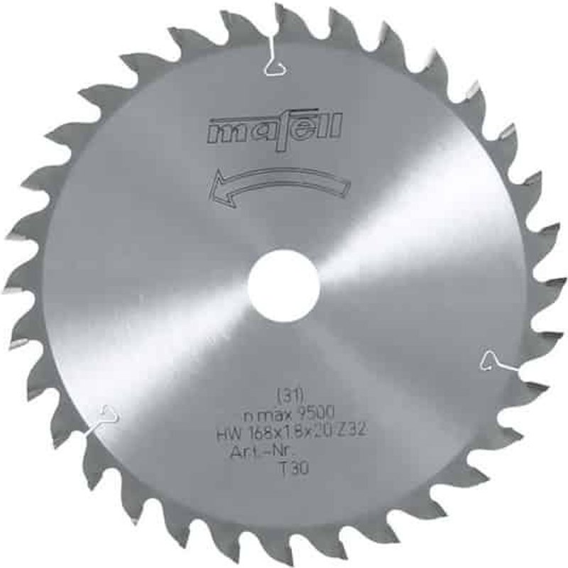 MAFELL Lames de scie carbure 168x1,2/1,8x20mm - 168 mm - 1.8 mm - 20 mm - 56 dents