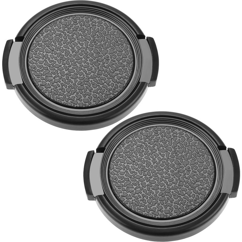 Lot de 2 capuchons d'objectif de 43 mm Ă clipser pour objectif d'appareil photo compatible avec objectif d'appareil photo Olympus Trip 35 Noir