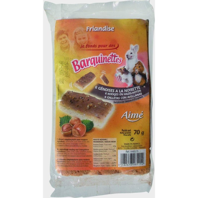 Aime Friandise La Noisette Pour Lapins Rongeurs 6 Portions 70 G