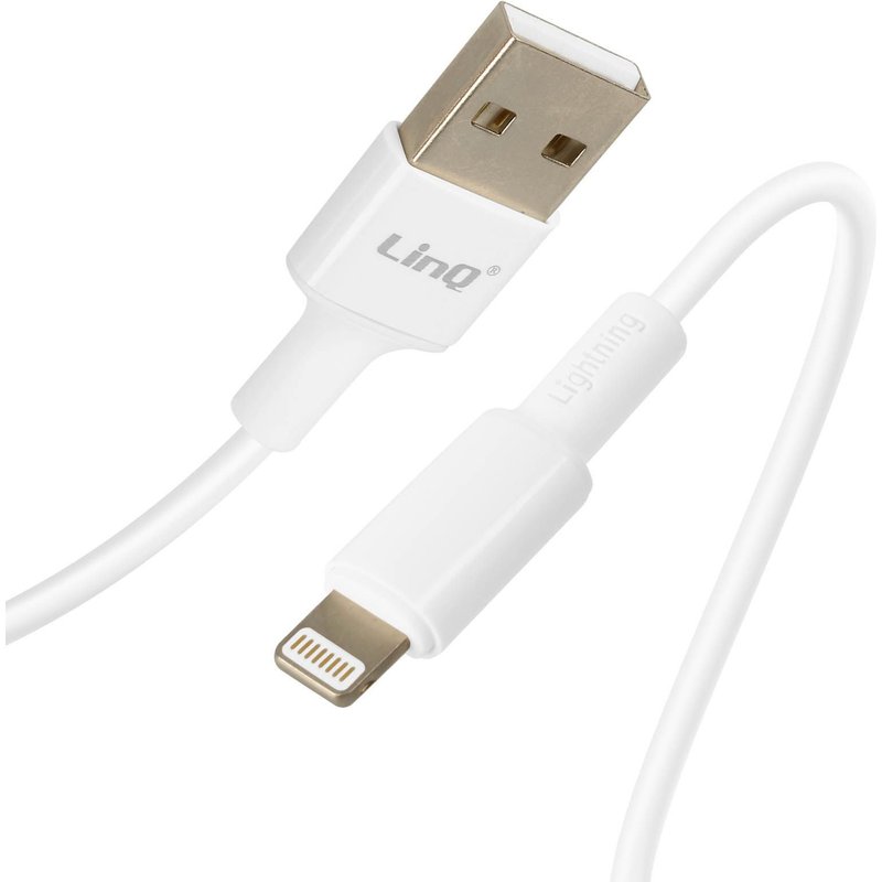 Câble USB vers Lightning 2.4A Charge et Synchro Rapide 3m LinQ Blanc