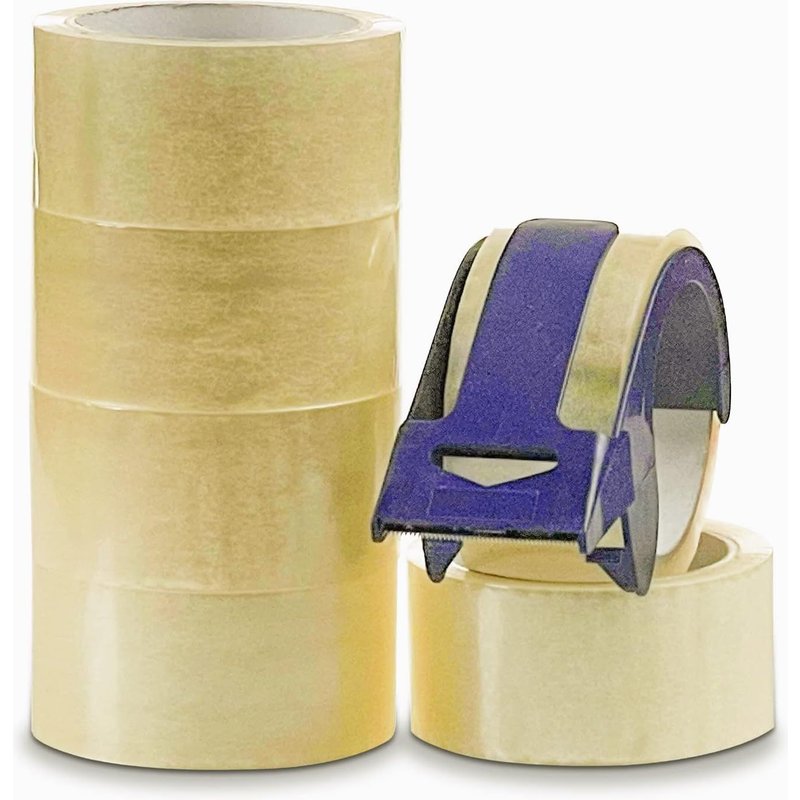 Ruban adhésif transparent et distributeur6 rouleaux 48mmx50m rouleau de ruban adhésif transparentRuban transparent emballage pour emballer des boîtes et des colis déménagement