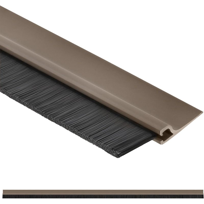 Joint à brosse-100 cm-Marron-Autocollant-Bande d'étanchéité-Brosse-Boudin de porte
