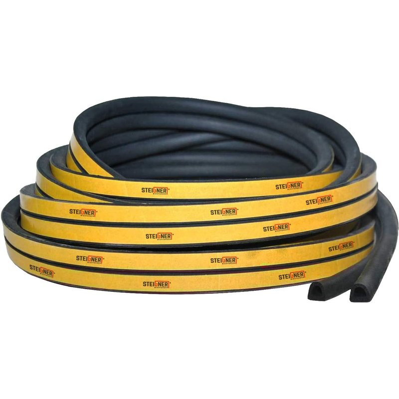 Joint en Caoutchouc Autoadhésif SD-55 1 m Noir 14x12 mm Profil en Caoutchouc Poreux Joint d'Étanchéité