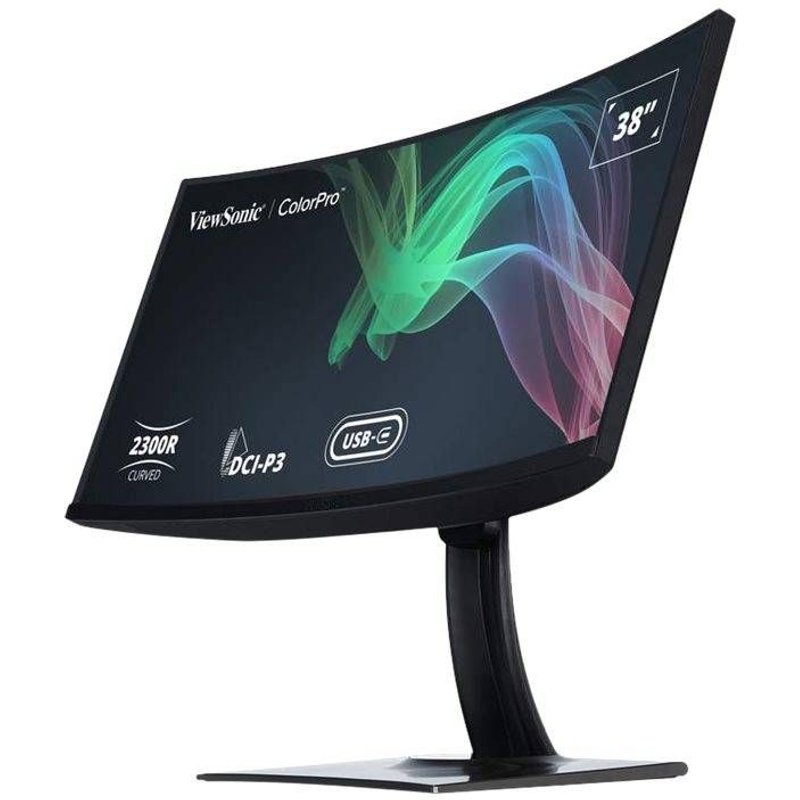 ViewSonic ColorPro VP3881 - Écran LED - incurvé - 38" (37.52" visualisable) - 3840 x 1600 WQHD+ @ 60 Hz - IPS - 300 cd/m² - 1000:1 - HDR10 - 7 ms - 2xHDMI, DisplayPort - haut-parleurs