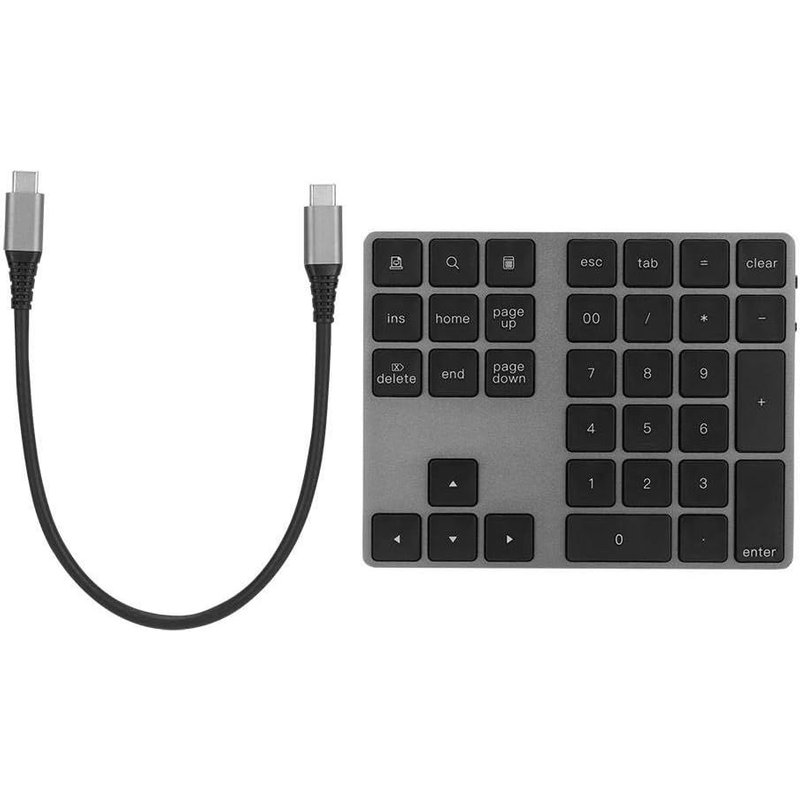 Clavier Numérique Sans Fil, Clavier Portable 34 À Clavier Avec Concentrateur Usb De Type C C 3.0 Pour Android(Noir)