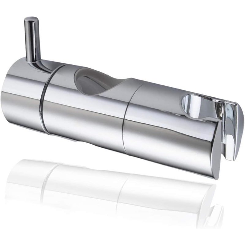 Support Pommeau Douchette, Accroche Douche à Main Ventouse, Fixation Pommeau Douche Mural, Curseur Douche Universel Remplaçable Curseur (25mm, Argent)