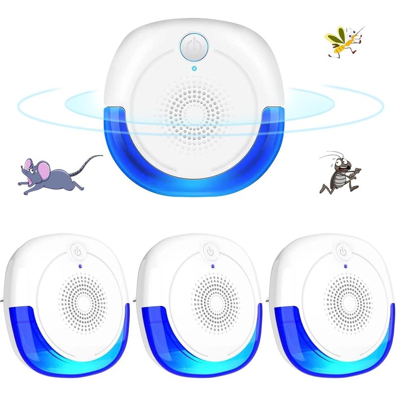 Répulsif Ultrason Moustique, 4PCS Répulsif à Ultrason Antiparasitaire, Répulsifs Antiparasitaires Indoor, Répulsif à Souris pour Souris Insectes répulsif Intérieur Contre Les moustiques