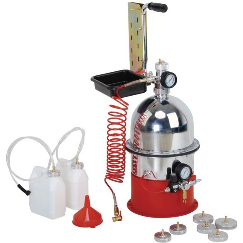 Purgeur de freins pneumatique KS-6 L-10 bars + 6 adaptateurs KSTOOLS 160.0008 (KSTOOLS)