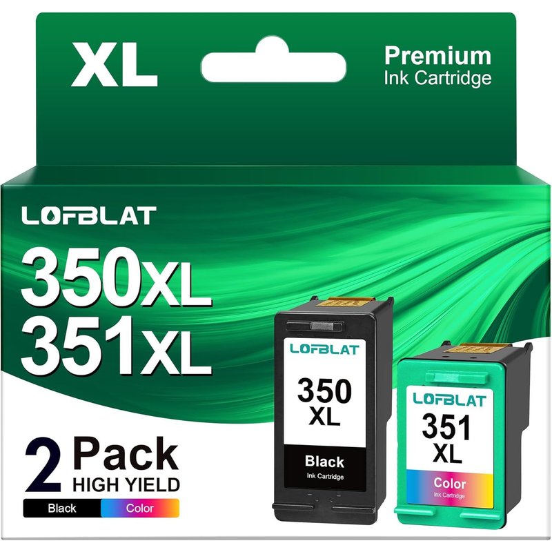 350XL 351XL Ink Cartridges Replacement for HP 350 351 Deskjet D4260 D4360 D5360 Officejet J5780 J6410 Photosmart C4280 C4380 C4480 C4580 C5180 C5280