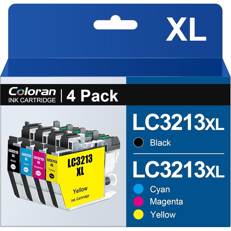 LC3213XL Pack of 4 Compatible Ink Cartridges Replacement for Brother LC3213 LC-3213 for Brother MFC-J497DW MFC-J491DW MFC-J890DW MFC-J895DW DCP-J572DW DCP-J772DW DCP-J774DW