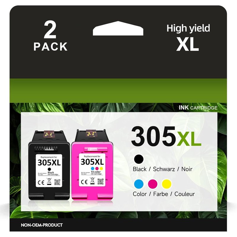 305XL Printer Cartridges for HP 305 Cartridges Replacement for HP 305 Cartridges for HP DeskJet 2700 2710e 2720 2722e 2723e Deskjet Plus 4100 4130 Envy 6000 6030 6032e Envy Pro 6400 6420