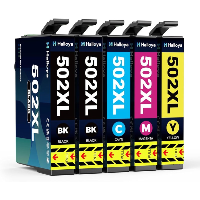 502XL Ink Cartridges Replacement for 502XL Compatible with Expression Home XP-5100 5105 5150 5155 Workforce WF-2860 WF-2865 WF-2880 WF-2880DWF WF-2885DWF (Pack of 5)