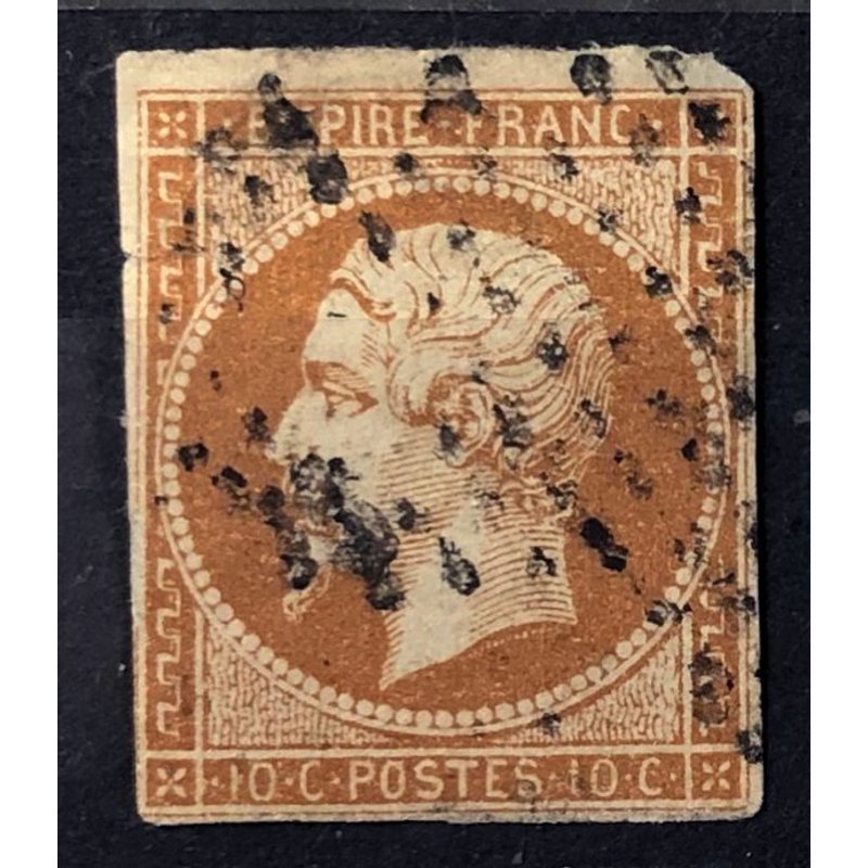 Napoléon - Empire Franc - Nd - 10c Bistre-Brun - Type I = Mêche Renforcée (Très Joli N° 13ac) Obl - France Année 1853 - Brn83 - N23765