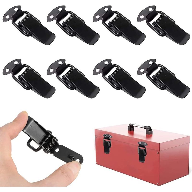 ChenQuanSarl-8 Pièces Loquet À Ressort Bascule Acier Inoxydable, Fermeture À Levier Moraillon, Moraillon Fermeture, Fermeture À Ressort Loquet, Pour Coffre À Outils Boîte De Rangement Tiroir Coffre