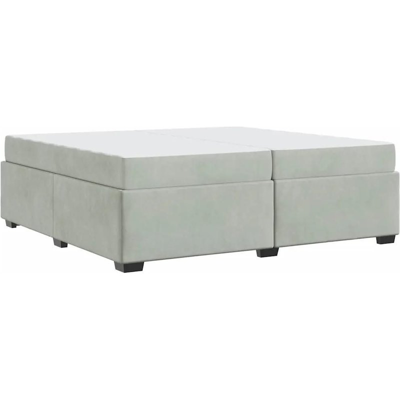 Vidaxl Cadre De Lit Autre Gris Clair 200 X 200 Cm Velours