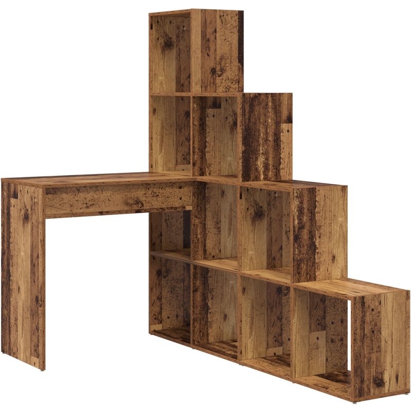 Vidaxl Bureau D'angle Bois Ancien 101.5 X 149.5 X 149.5 Cm