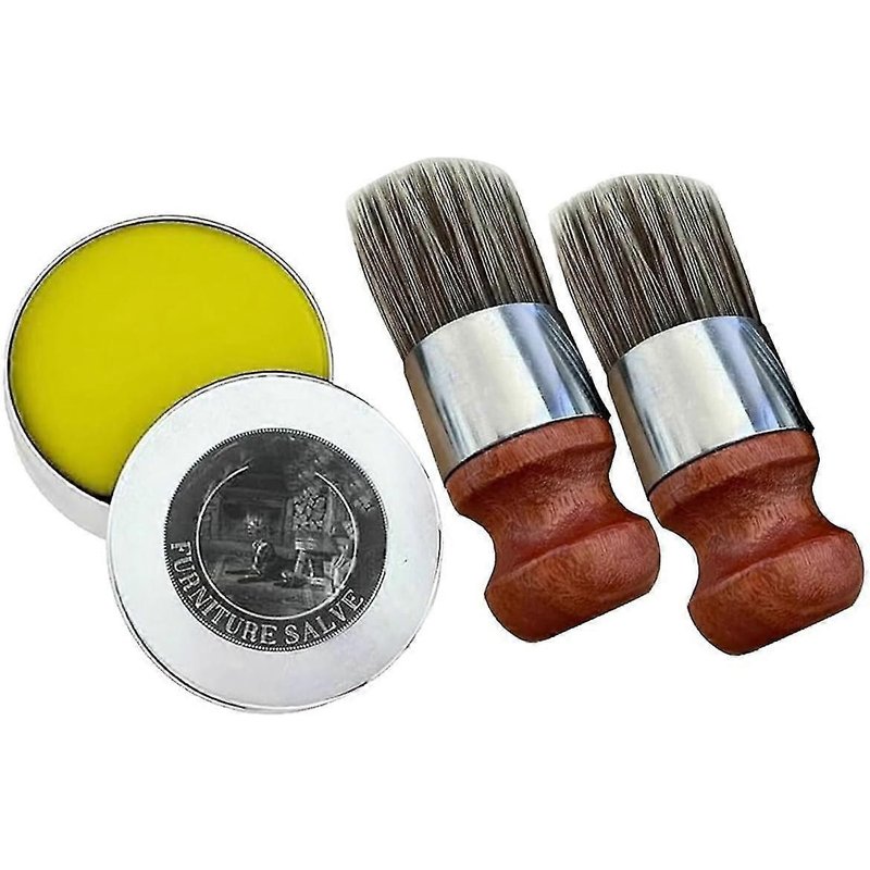 Wise Owl Furniture Salve,Meubles Salve En Cuir Avec Brosse À 2 Poils,Protéger Les Pièces En Cuir Et Les Meubles En Bois