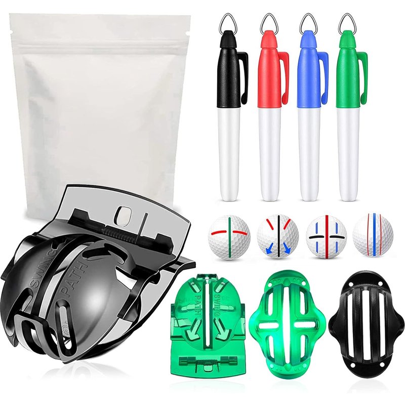 Lot De 4 Kits D'alignement De Balle De Golf, Outils De Marquage De Balle De Golf Avec 4 Marqueurs De Balle De Golf, Accessoires De Golf Pour Homme