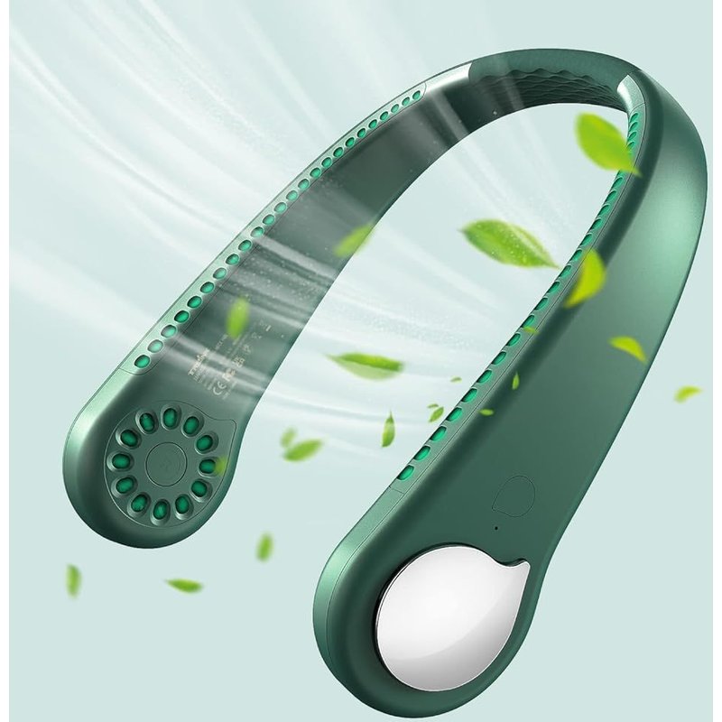 Portable USB Ventilateur de cou sans lame Silencieux avec flux d'air à 360°, personnel Mini Mobile Collier Ventilateur Nuque Refroidisseur Rechargeable USB Fan pour Bureau Domicile Voyage En Plein Air