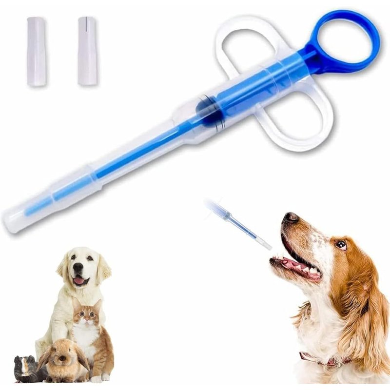 Lance Pilule Chat, Pet Pill Dispenser, Seringue Pour Animaux De Compagnie, Animaux Médecine Distributeur, Avec 2 Embouts Souples, Réutilisable, Pour Chats, Chiens