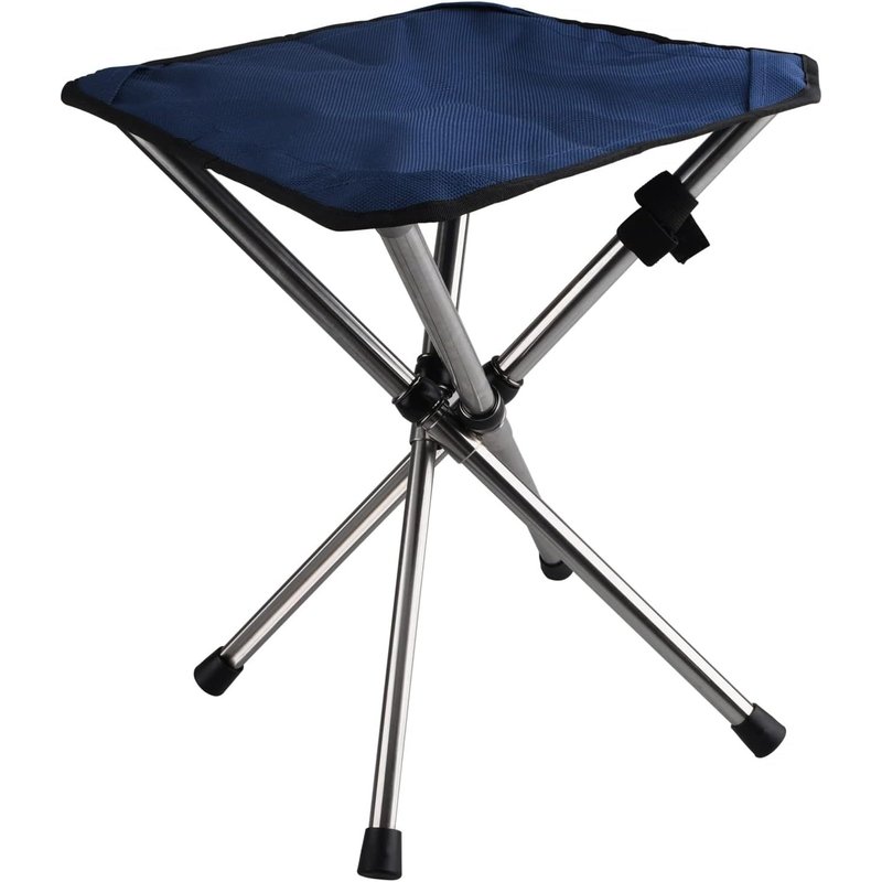 (Bleu - L)Tabouret Pliant Camping Siège De Pêche Trépied Pliable Petit Tabouret Télescopique Portable Léger Pour Randonnée Voyage Plage Bbq
