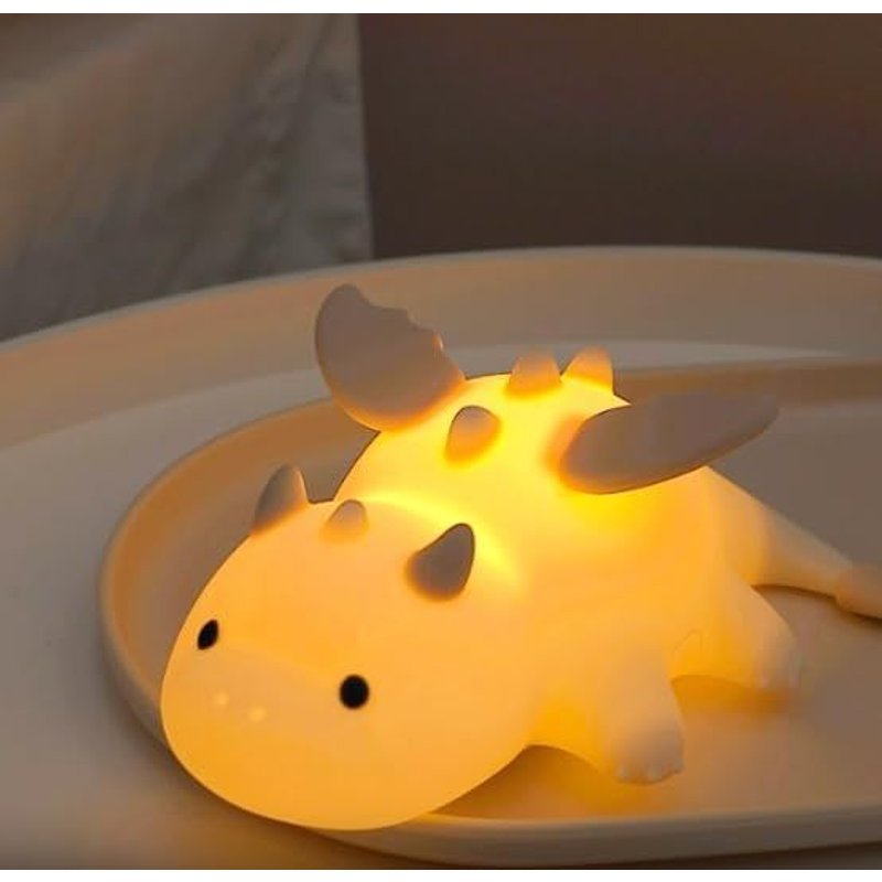 Veilleuse Bébé, Lampe Wyvern Mignonne - Silicone Souple Veilleuse Enfant Avec Adsorption Magnétique, 3 Réglages D'intensité Lumineuse, 7 Couleurs Changeantes, Veilleuse Cadeau Pour Enfants Et Femmes