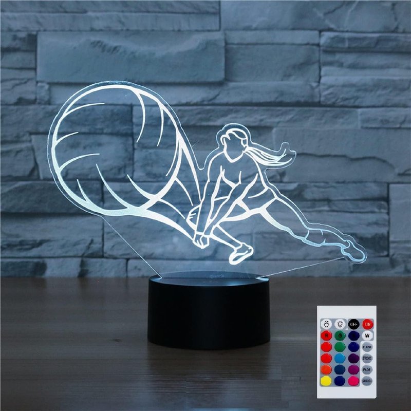 Veilleuse Led 3d Pour Enfants Avec Télécommande, 16 Couleurs Changeantes, Cadeau De Noël Ou D'anniversaire Pour Enfant