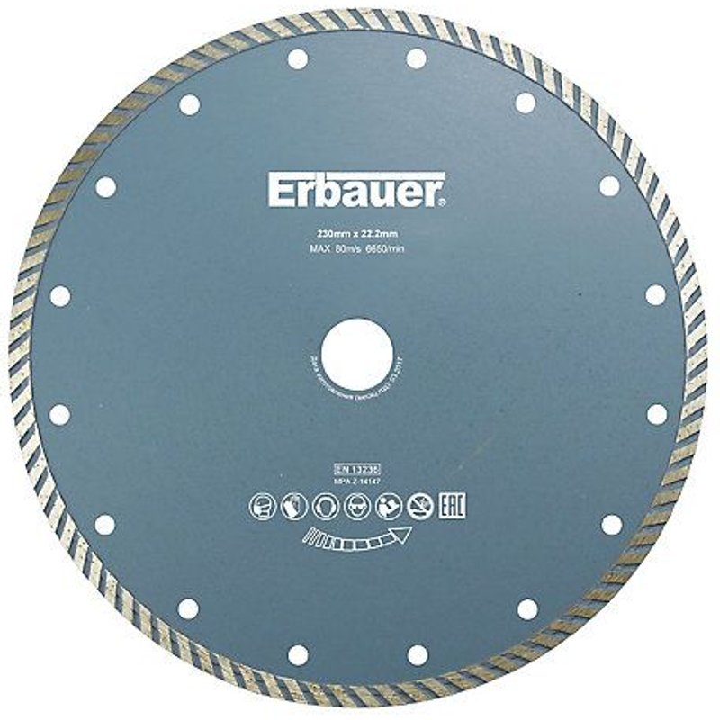 Disque diamant turbo multi Erbauer 230x22 2 mm