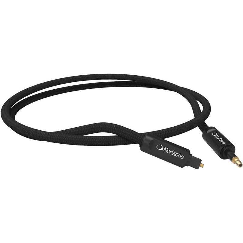 NorStone Arran - Câble audio numérique (optique) - TOSLINK mâle pour mini TOSLINK mâle - 75 cm - fibre optique - noir