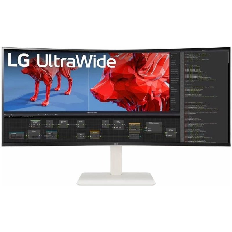 LG UltraWide 38WR85QC-W - Écran LED - incurvé - 38" (37.5" visualisable) - 3840 x 1600 WQHD+ @ 144 Hz - Nano IPS - 450 cd/m² - 1000:1 - DisplayHDR 600 - 1 ms - 2xHDMI, DisplayPort, USB-C -...