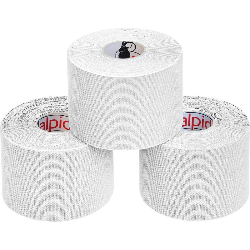 Ruban Adhésif de Kinésiologie 5 m x 5,0 cm Diverse Couleurs 1/3/ 6/12 Rouleaux E -Book Exemples D'application Bandes Kinesiology Tape,Couleur:blanc,Quantité:3 rouleaux