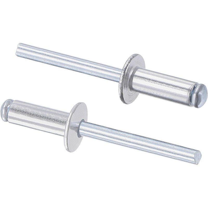 Rivets Aveugles Rivets Traction Aluminium Noyau Décoration Rivets 6mm Diamètre 16mm Prise Longueur Argenté 25Pcs
