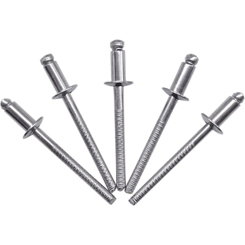 Lot de 100 rivets aveugles en acier inoxydable 4,0 x 8 mm Ă tĂȘte bombĂ©e DIN 7337 A2 avec mandrin rainurĂ© (100,4,0 x 8 mm)
