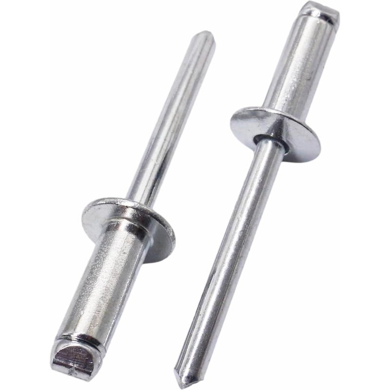 Lot de 100 rivets aveugles en aluminium 6,0 x 16 mm,mandrin en acier,rivets pop Ă tĂȘte bombĂ©e DIN 7337