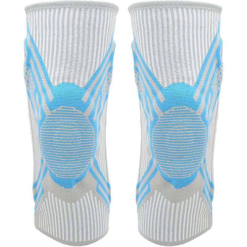 Genouillère De Sport Xl Bleue - Tricot En Nylon, Ressort En Silicone - Basket-Ball Et Course À Pied