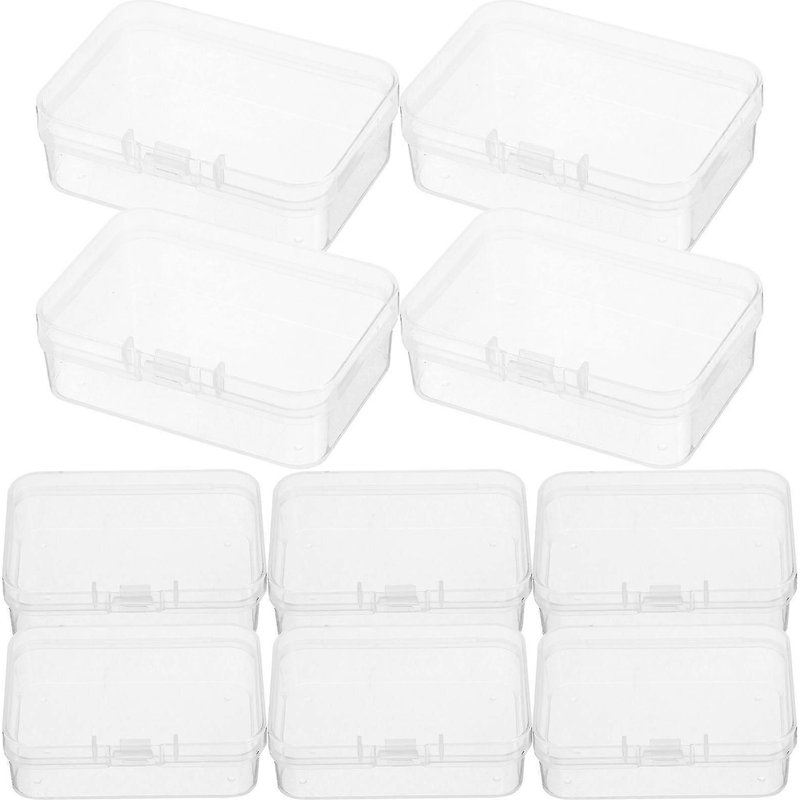 Lot de 10 petites boîtes de rangement en plastique transparent pour perles