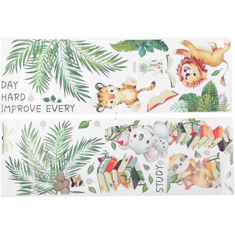 1 Lot D'autocollants Muraux Animaux Pour Chambre D'enfant