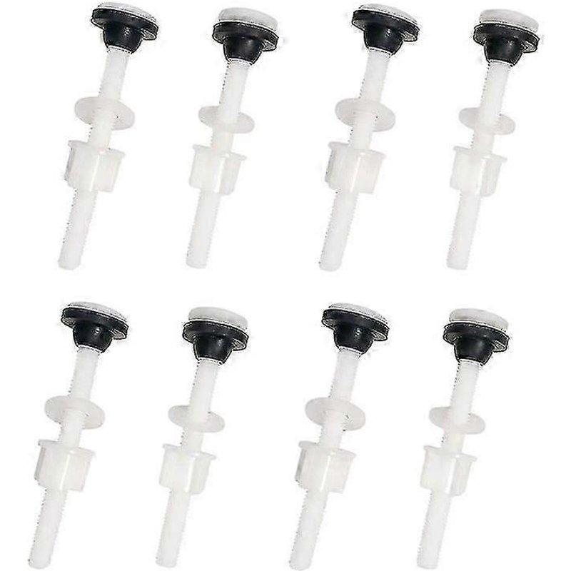 Lot de 8 boulons en plastique pour réservoir de toilettes M10, kits de réparation de réservoir à cuvette, vis de montage et accessoires