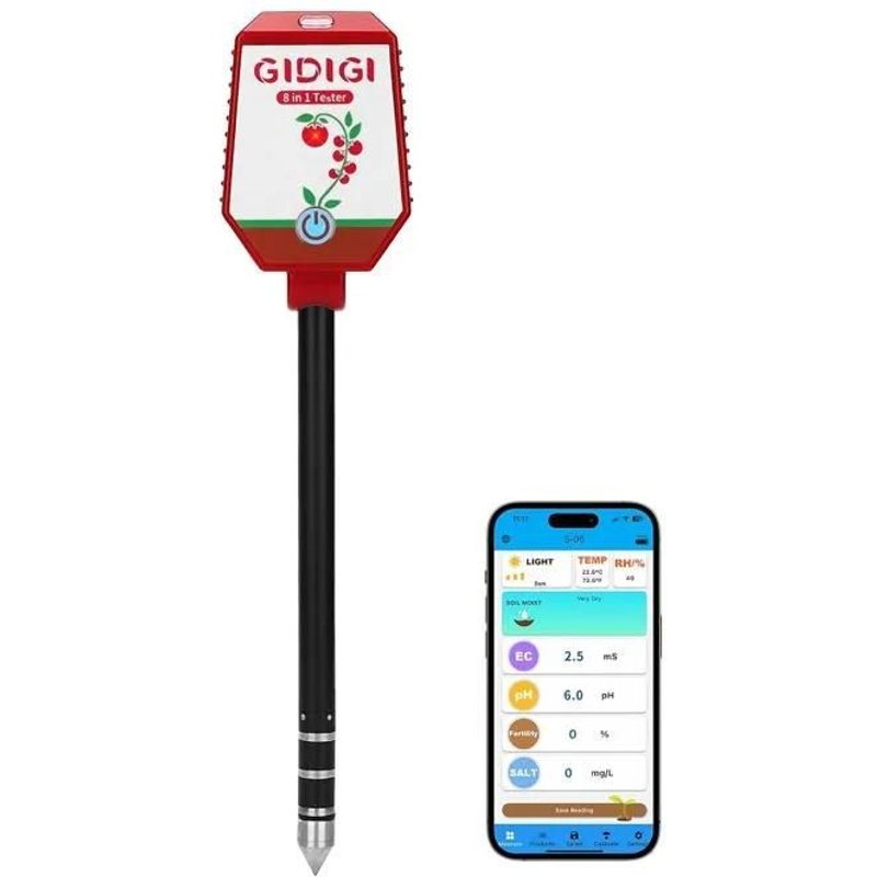 Testeur d'humidité pH sol , kit d'analyse du sol.