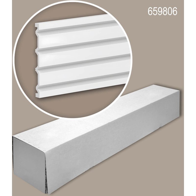 Profhome 659806-box 1 carton 3 pièces 3d panneau mural Lambris mural design moderne 6 m