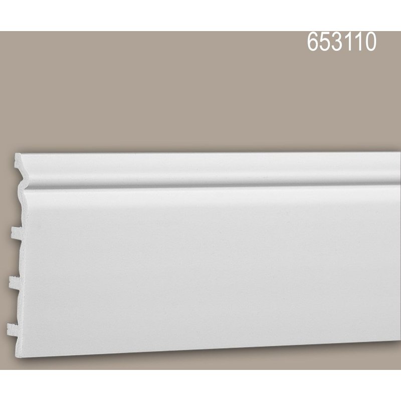 Plinthe Profhome 653110 Planchette Moulure en stuc Moulure décorative style Néo-Renaissance blanc 2 m
