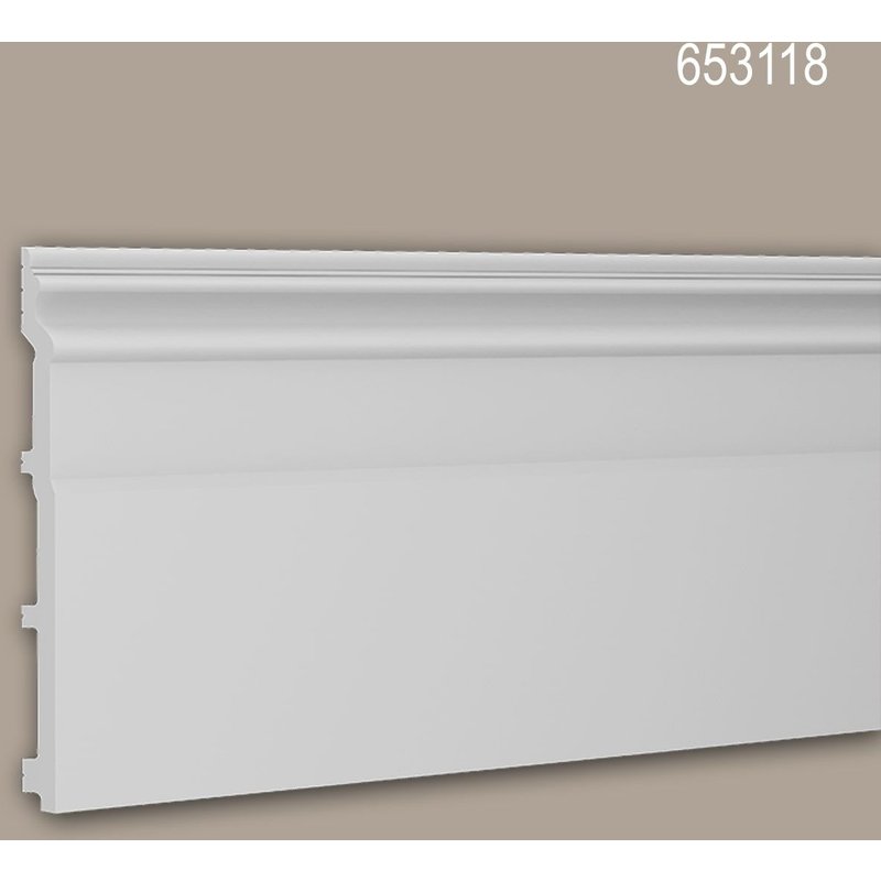Plinthe Profhome 653118 Planchette Moulure en stuc Moulure décorative style Néo-Classicisme blanc 2 m