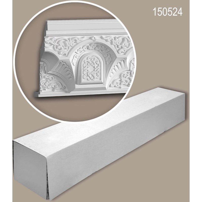 Profhome 150524-box 1 carton 2 pièces Corniche Moulure de plafond Motifs décoratifs d'architecture musulmane style marocain 4 m
