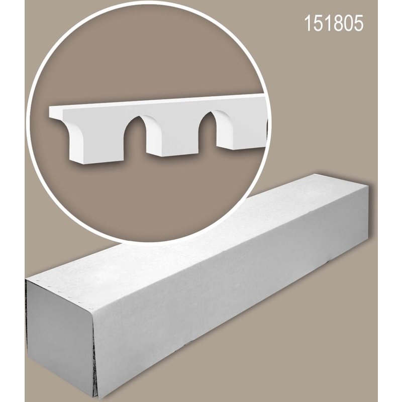 Profhome 151805-box 1 carton 4 pièces Cimaise Frise style Art déco 8 m