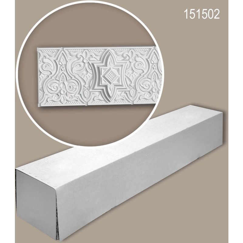 Profhome 151502-box 1 carton 2 pièces Cimaise Lambris mural Motifs décoratifs d'architecture musulmane style marocain 4 m