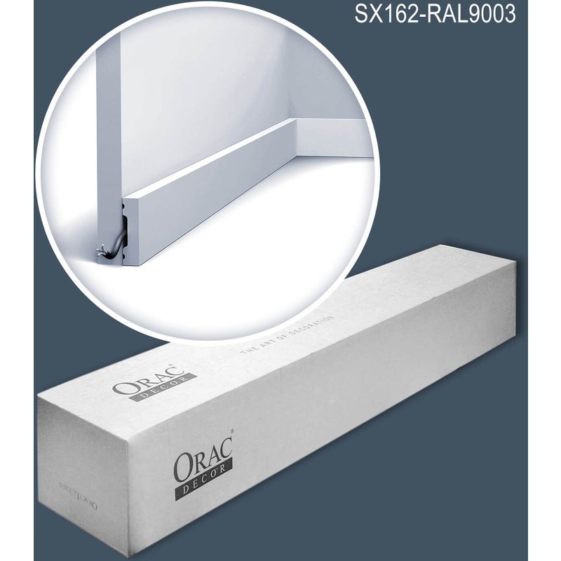 SX162 Moulure multifonctionnelle Orac Decor Axxent - 4x1x200cm (h x p x l) - plinthe décorative