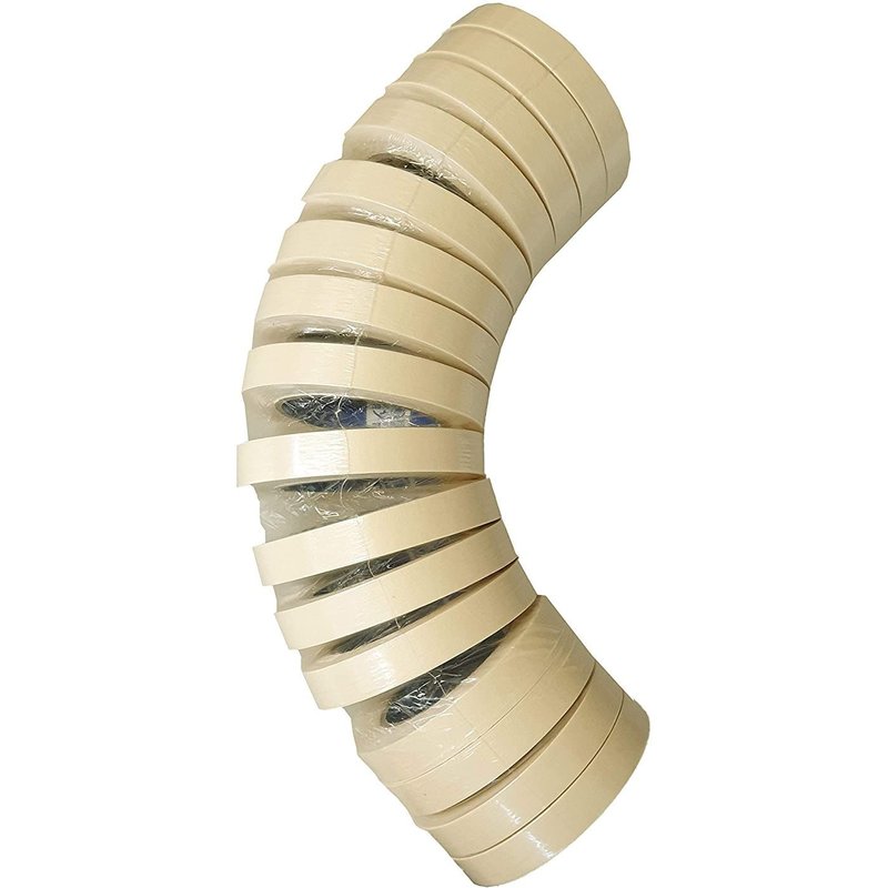 Tour de 16 rouleaux de ruban de masquage pour peinture,50 m x 19 mm Blanc,Ne Laisse Aucun Résidu