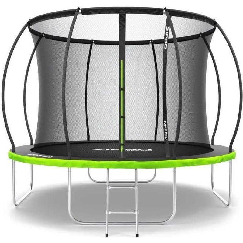 Zipro Trampoline De Jardin Rond Ø 312 Cm 10ft Jump Pro Premium Avec Filet, Échelle, Couverture - Jusqu'à 150 Kg