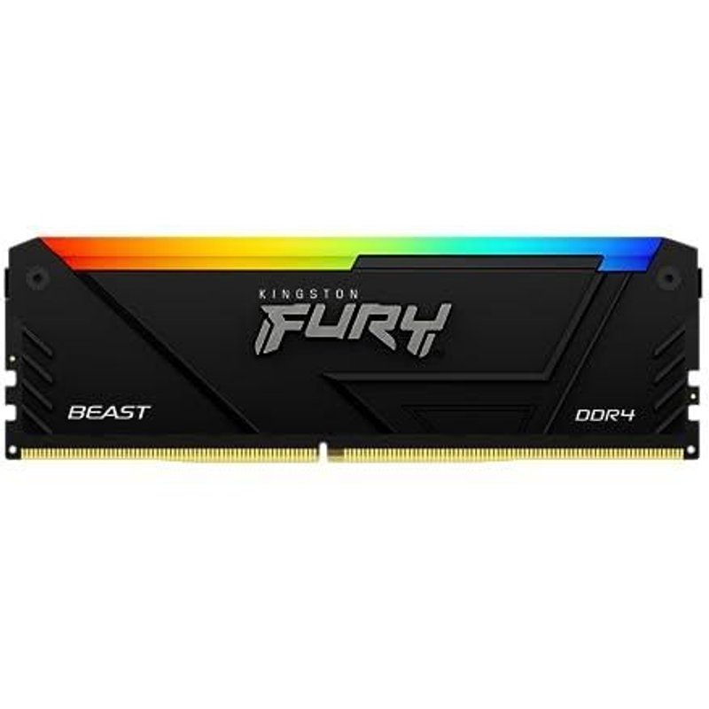 Kingston FURY Beast RGB - DDR4 - module - 8 Go - DIMM 288 broches - 3600 MT/s / PC4-28800 - CL17 - 1.35 V - mémoire sans tampon - non ECC