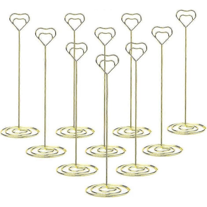 Nouveau,Approprié 10pcs 8.6 ""Tall Place Card Holders Numéro De Table Stand Table Card Holders Table Picture Holder Wire Tall Place Card Holders Table Numbe